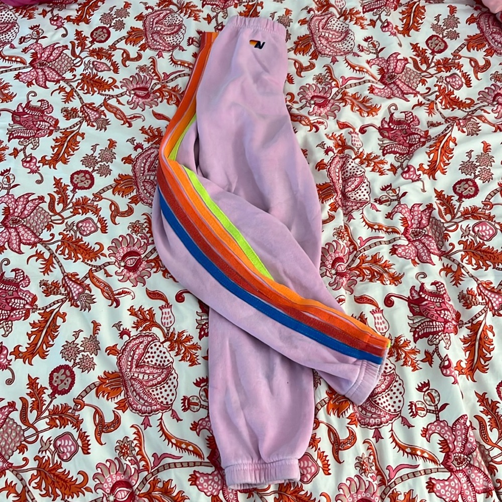 Pink Kids Aviator Nation Swearpants